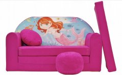 Otroški raztegljiv kavč 98 x 170 cm Morska deklica