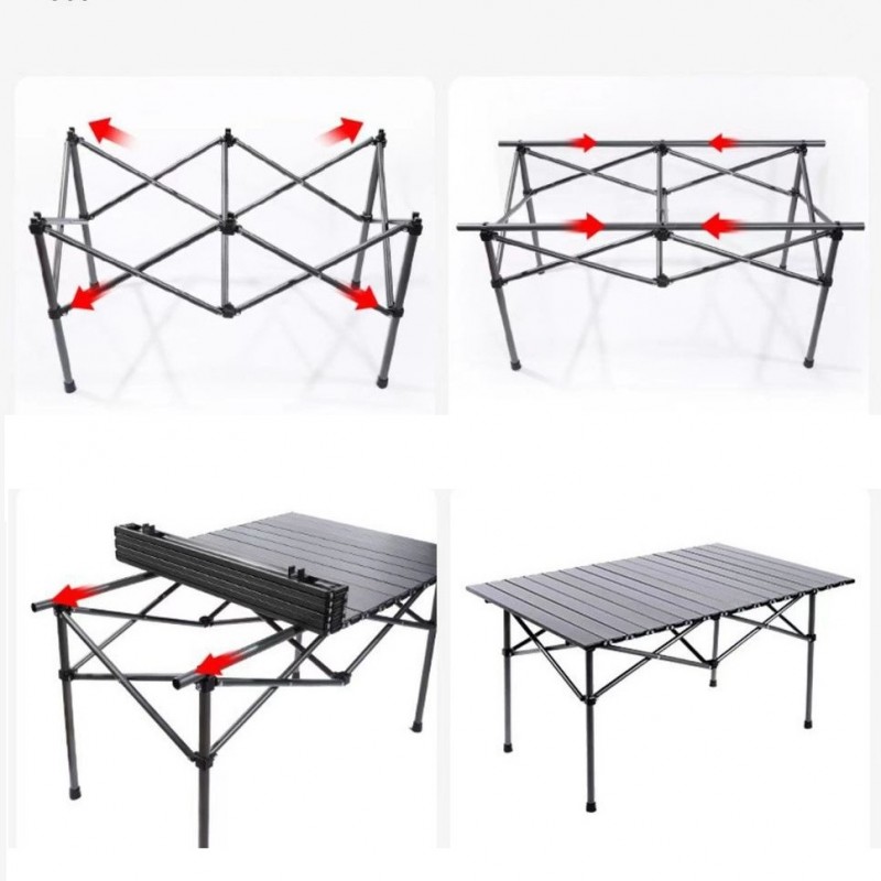 Skladací kempingový stôl 95 x 56 x 50 cm s obalom