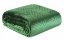 Jednobarevný přehoz na postel ze sametu v zelené barvě