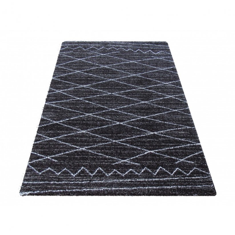 Елегантен скандинавски килим в тъмнокафяв цвят