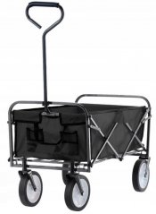 Prepravný skladací vozík v čiernej farbe 