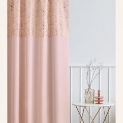 Púdrovo ružový vzorovaný záves 140 x 250 cm