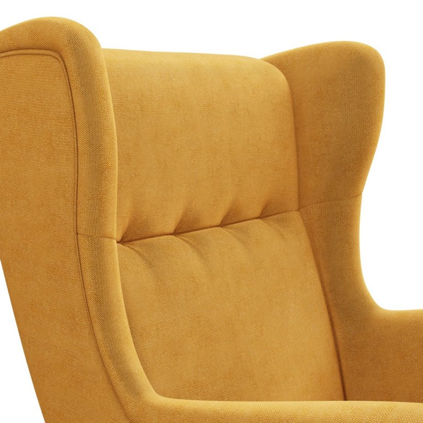 Luxusné kreslo ušiak farba medová žltá