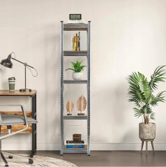 Stabile scaffale in metallo con 5 ripiani 180 x 40 x 40 cm