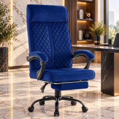 Scaun de birou ergonomic HC-1030, cu șezut cu arc și o capacitate de încărcare de 120 kg – albastru