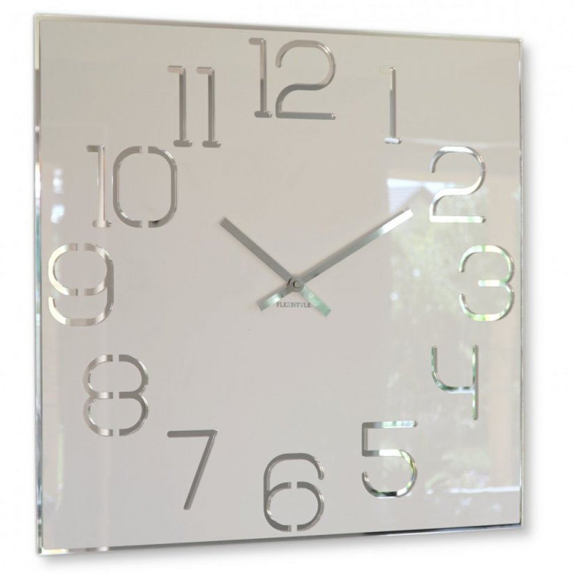 Elegantna kvadratna ura v beli barvi