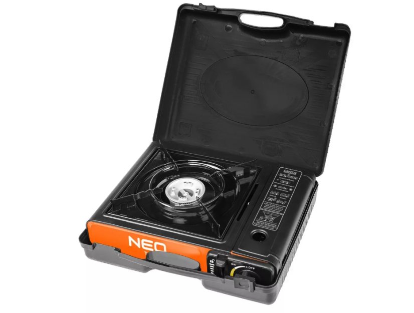 Tragbarer Gaskocher mit Tragekoffer - NEO TOOLS 20-050, 2,1 kW