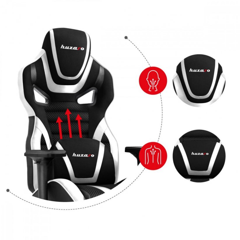 Luxus-Gaming-Stuhl FORCE 7.5 MESH in weißer Farbe