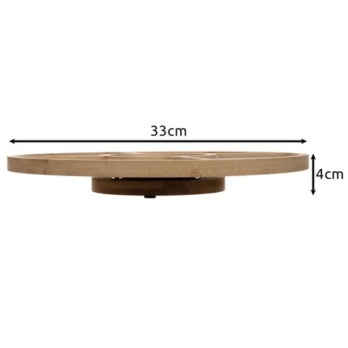 Bambusová otočná servírovacia doska Ø 33 cm