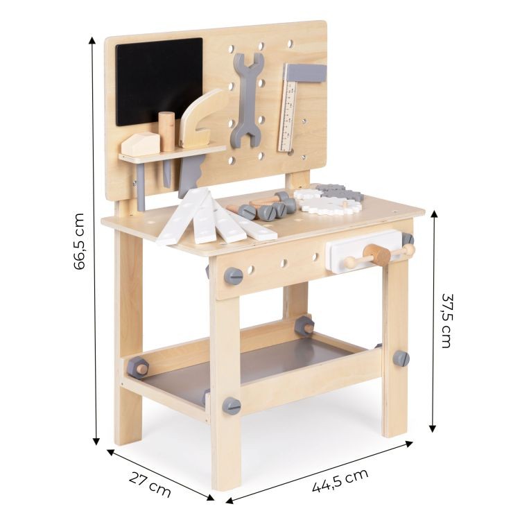 Drvena radionica za djecu ECOTOYS alat stol