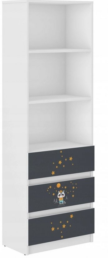 Gyermek játéktartó szekrény éjszakai égbolttal 180x33x60 cm