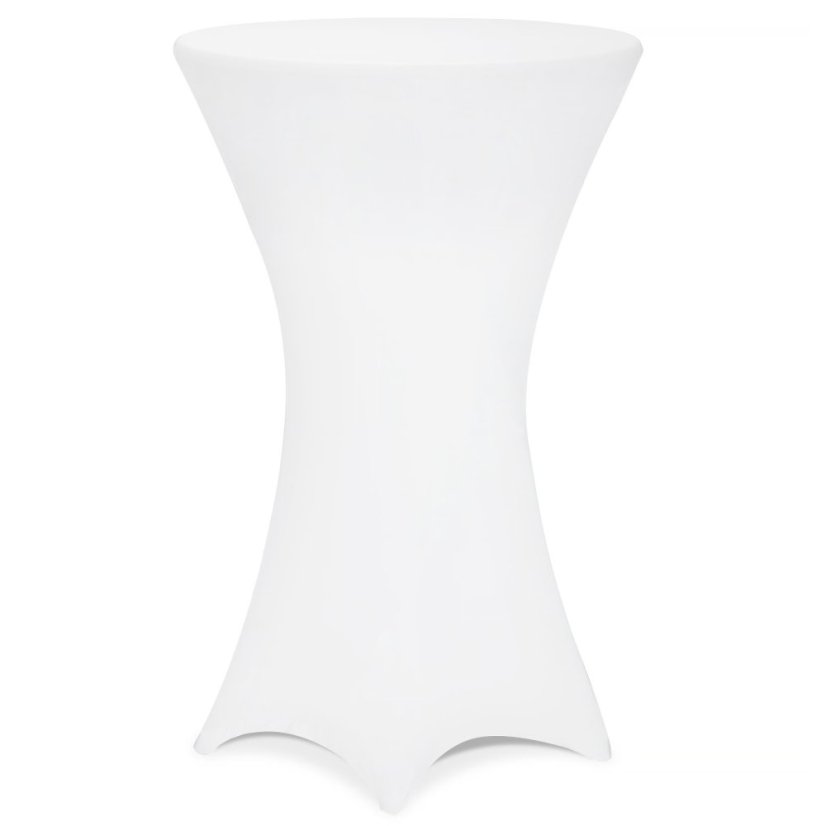 Elastische Tischdecke für Stehtisch - weiß - Größe: priemer 70 cm