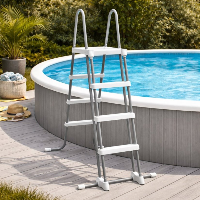 Ljestve za bazen 107 cm s protukliznim stepenicama
