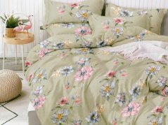 Krásné béžové povlečení s květy