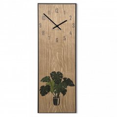 Kuhinjska ura z motivom listov filodendrona