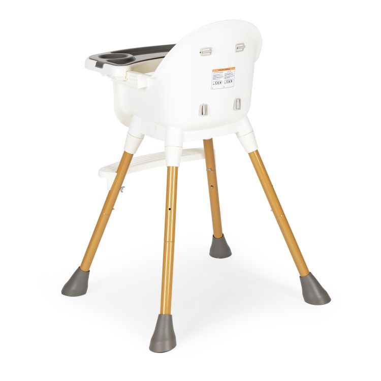 Detská jedálenská stolička na kŕmenie v bielej farbe