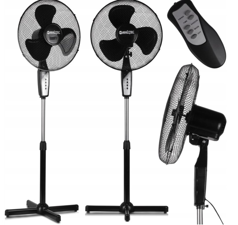 Čierny podlahový ventilátor MalTec WL85-BR