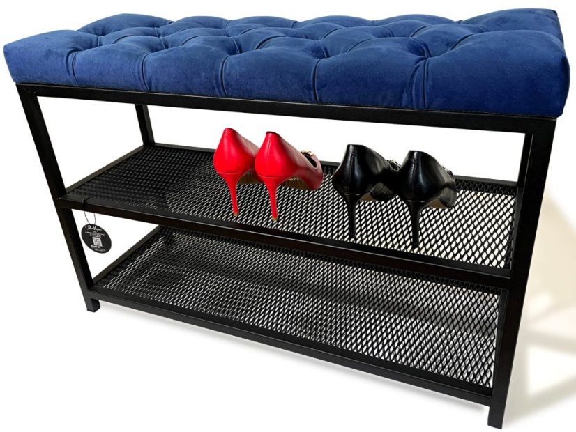 Loft cipőpad kárpitozott üléssel 80 cm - több színben