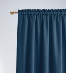 Luxuriöser dunkelblauer Verdunkelungsvorhang mit Faltband 140 x 280 cm