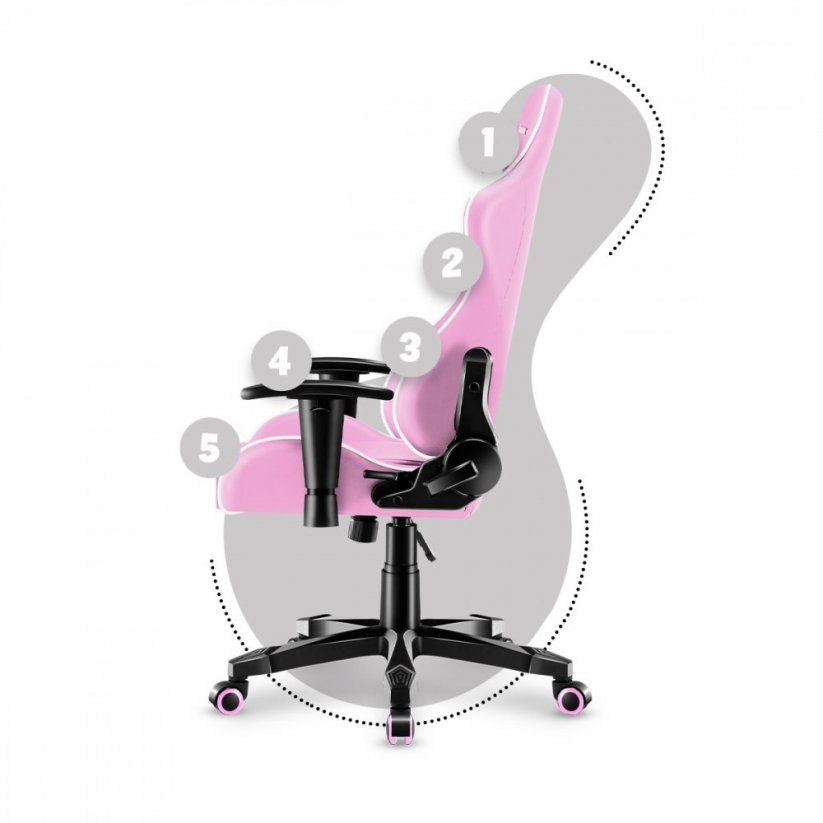 Rosa Gaming-Stuhl für Mädchen / Teenager