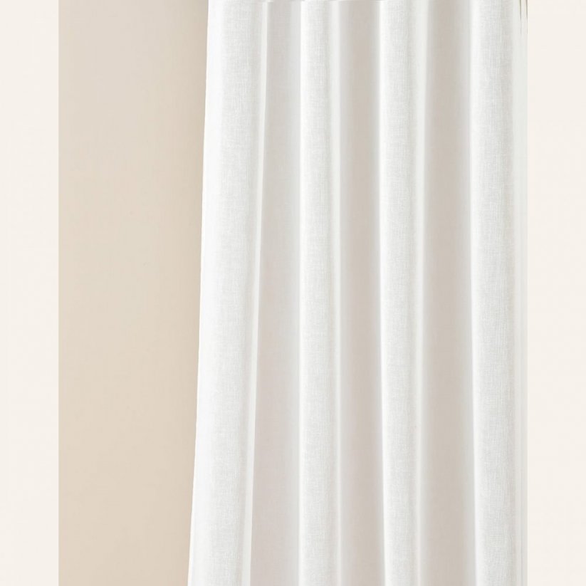 Bílý závěs Sensia s průchodkami 300 x 250 cm