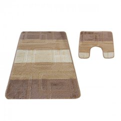 Tappeti da bagno beige con trattamento antiscivolo