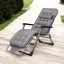 Kerti nyugágy szürke kerettel és párnával