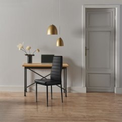 Set di 4 sedie eleganti in nero dal design senza tempo