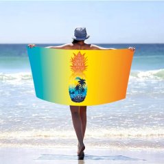 Schnell trocknendes Strandtuch mehrfarbig mit Ananas