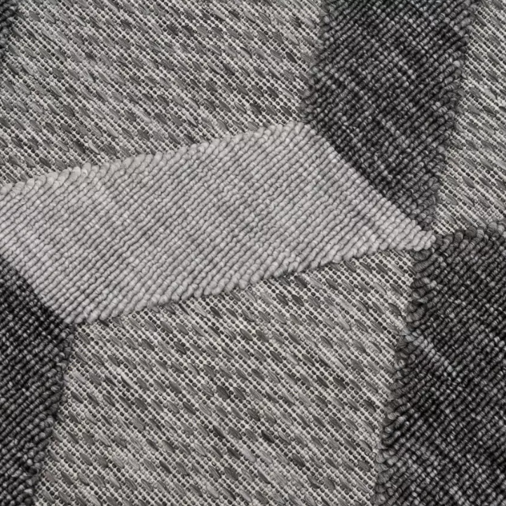Štýlový sivý koberec s 3D efektom CANSAS