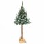 Luxusní zasněžená vánoční borovice na pařezu 160 cm