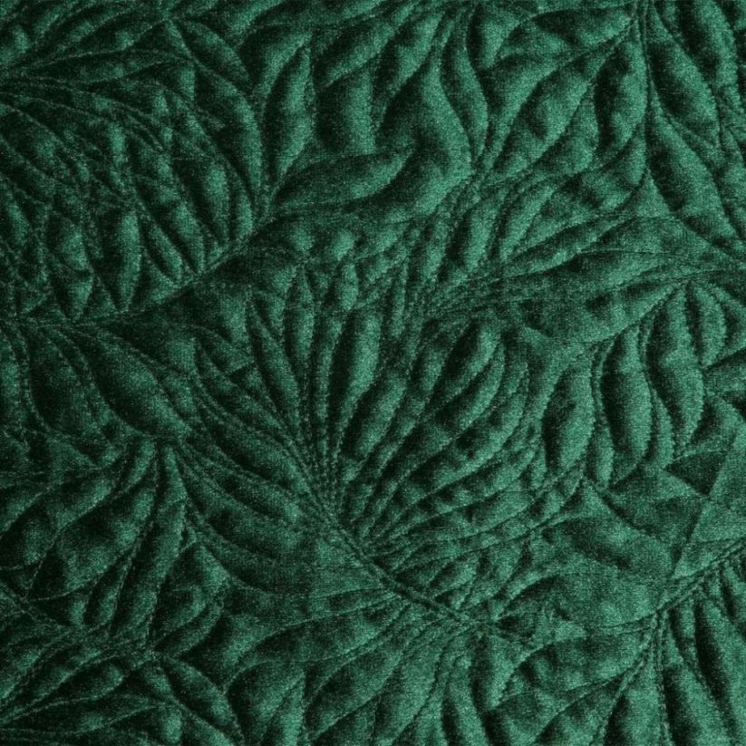 Štýlový prehoz na posteľ s potlačou v zelenej farbe