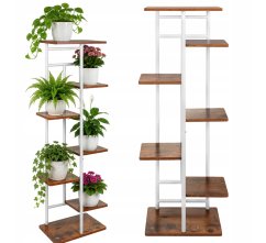 Suport metalic pentru flori în stil loft – alb 120 cm