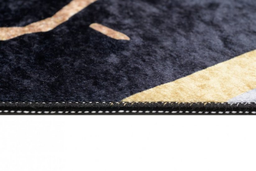 Výrazný tmavý trendový koberec s protiskluzovou úpravou - Rozměr koberce: Šířka: 80 cm | Délka: 150 cm