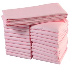 Hygienische super saugfähige Unterlage für Haustiere - rosa 100 Stück