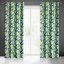 Zelené exotické závěsy s motivem palmových listů 140 x 250 cm