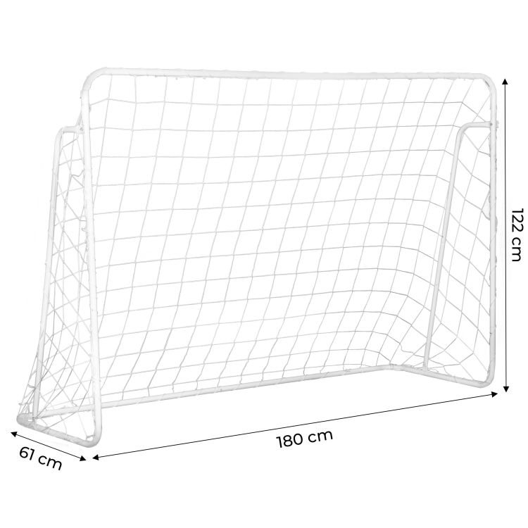 Futbalová bránka so stenou 180x61x122 cm