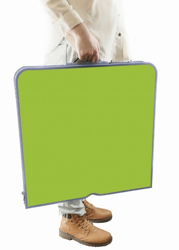 Skládací kempingový set zelený - stůl + 4 židle