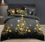 Božićna posteljina s motivom zlatne jelke - Veličina: Dimenzije: 200x220 + 2x 70x80