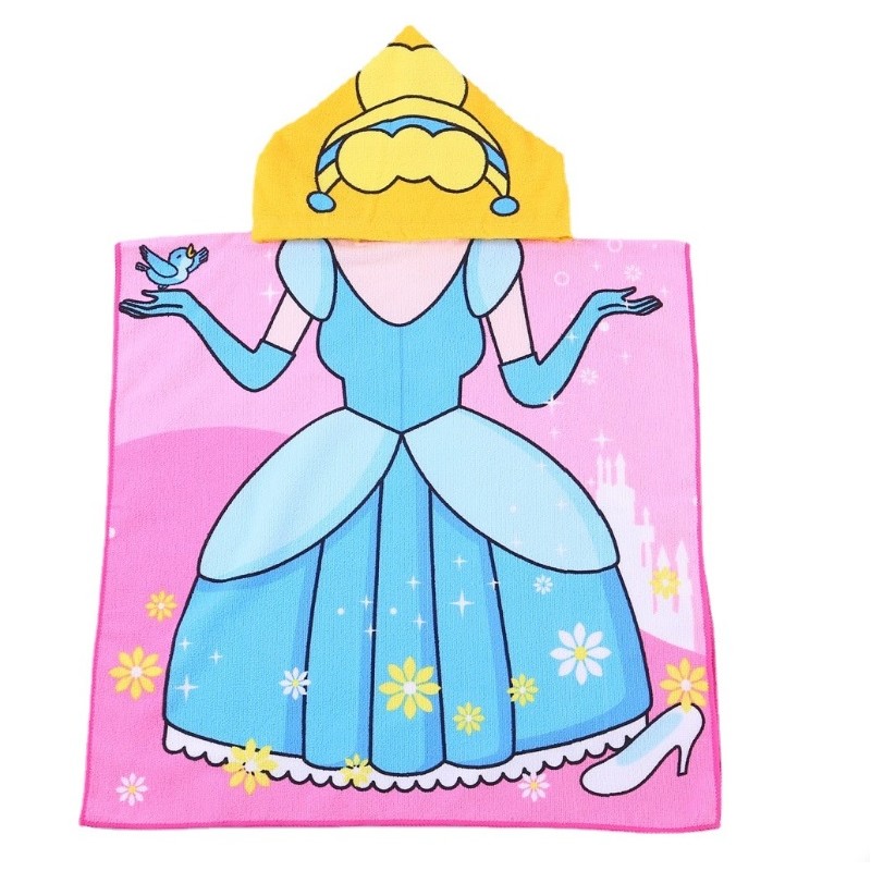 Detské plážové pončo s princeznou