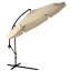 Parasol de grădină 3,5 m cu lumină solară LED - crem, UV50+