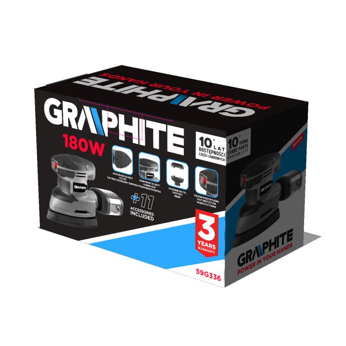 Vibrační bruska s příkonem 180 W 59G336 GRAPHITE