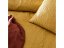 Kvalitný vzorovaný prehoz na posteľ žltej farby 220 x 240 cm