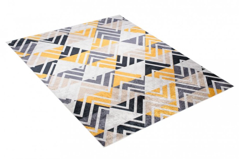 Unverwechselbarer Trendteppich mit geometrischem Muster