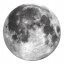 Okrasna stenska nalepka - luna 71 cm