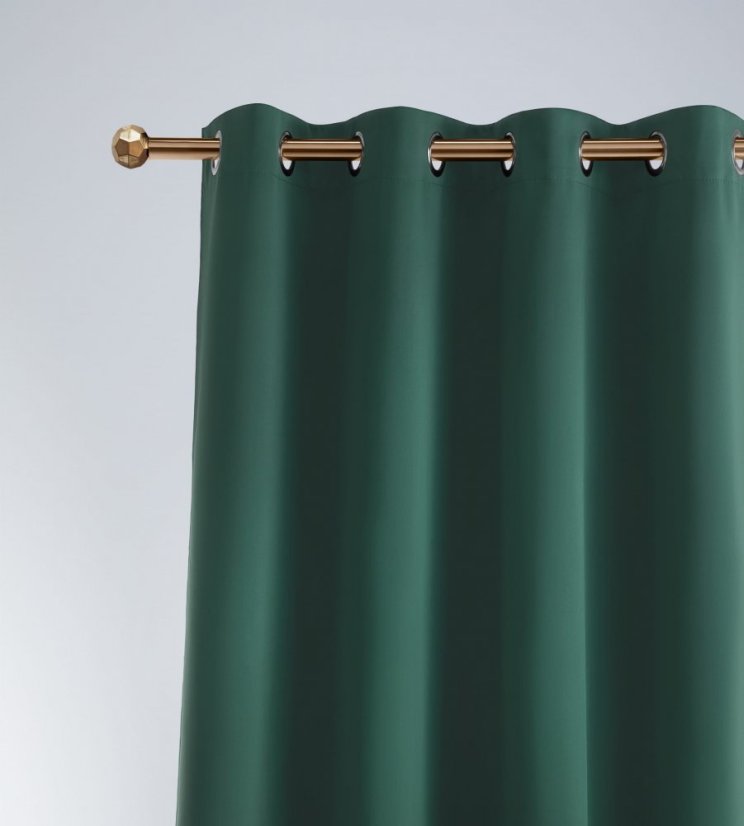 Modern sötétítő függöny 140 x 250 cm - sötétzöld