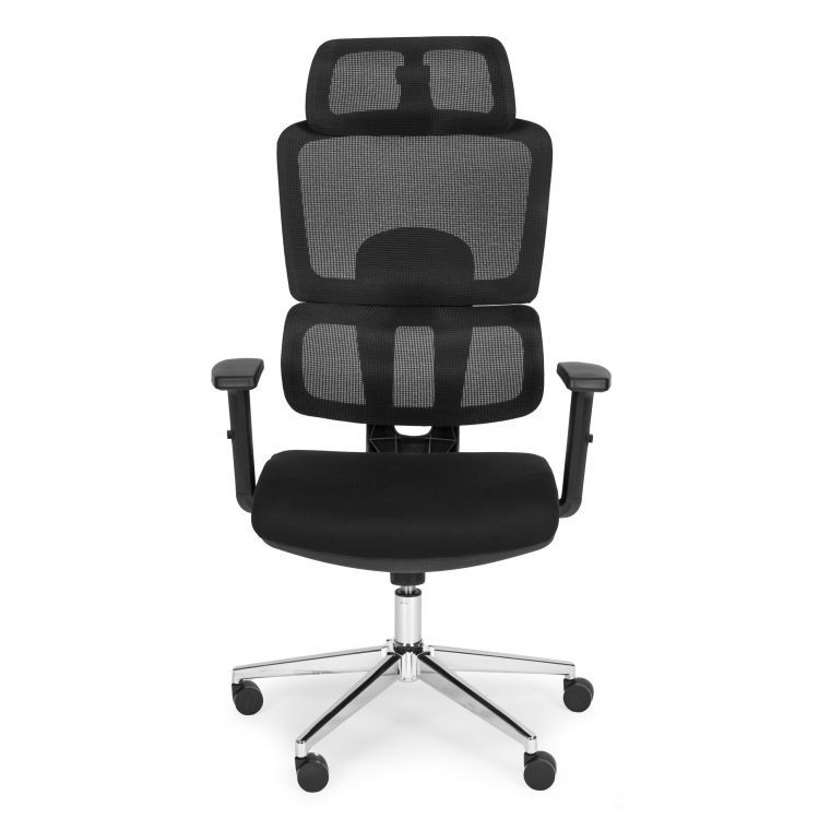 Scaun de birou ergonomic din plasă cu tetieră reglabilă