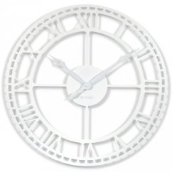 Метален стенен часовник в бяло винтидж 80 см