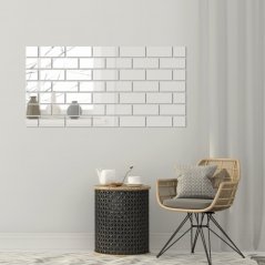 Specchio da incollare a forma di muro di mattoni