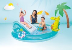 Детски басейн с пързалка и крокодил